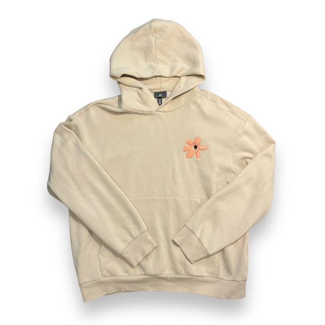 H&M Men's Hoodie - Cream/Tan - L on Productcaster.