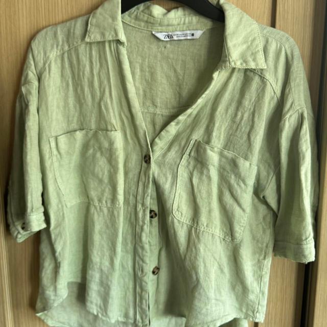 Zara Women's Shirt - Green - XS on Productcaster.