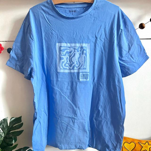 George Men's T-shirt - Blue/White - XL on Productcaster.