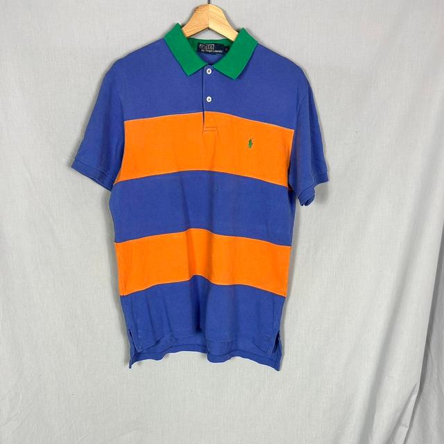 Polo Ralph Lauren Men's Polo shirt - Blue/Orange - M on Productcaster.