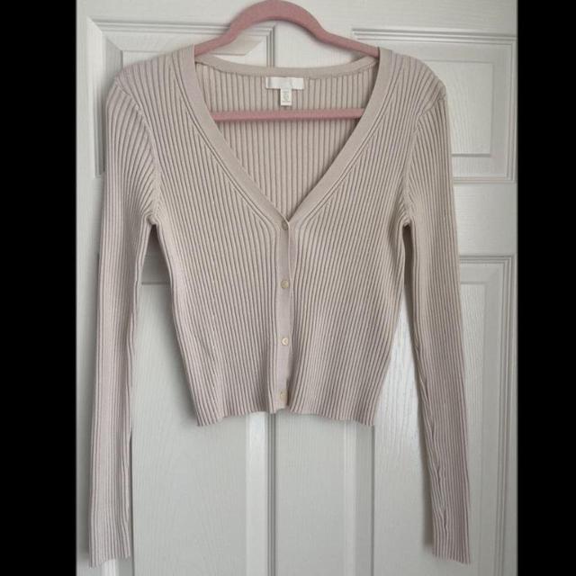 H&M Women's Cardigan - White/Cream - L on Productcaster.