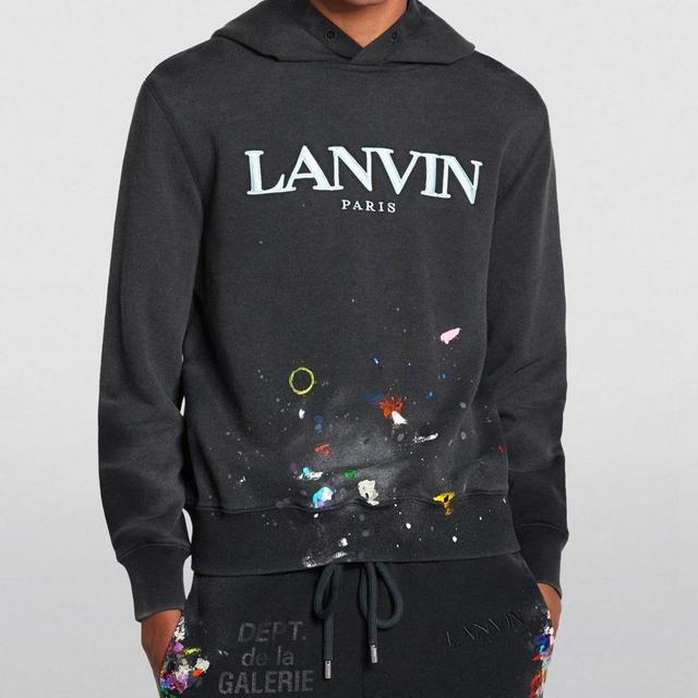 Lanvin Men's Hoodie - Grey/Blue - M on Productcaster.