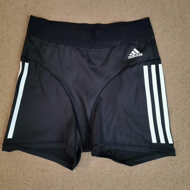 Adidas Women's Shorts - Black/White - S on Productcaster.