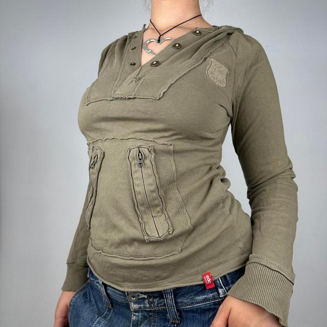 Espirit Women's Hoodie - Khaki - M on Productcaster.