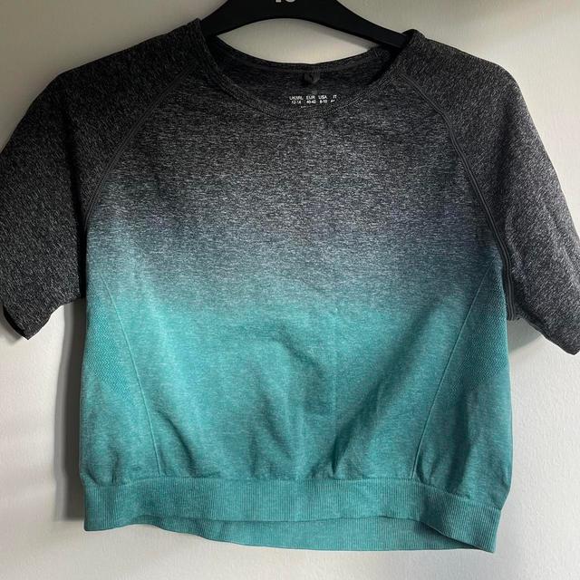 Primark Women's Crop top - Grey/Blue - 12 on Productcaster.