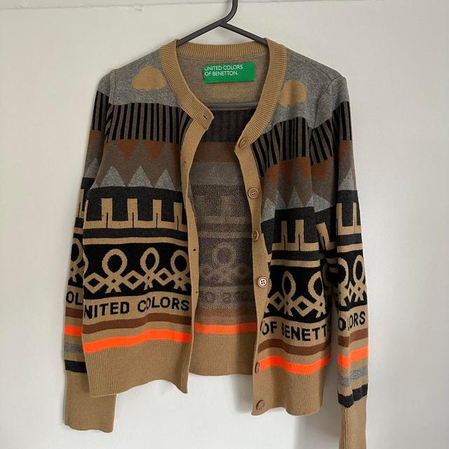 United Colors of Benetton Women's Cardigan - Multi/Brown - S on Productcaster.