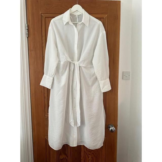 H&M Women's Shirt Dress - White - XS on Productcaster.