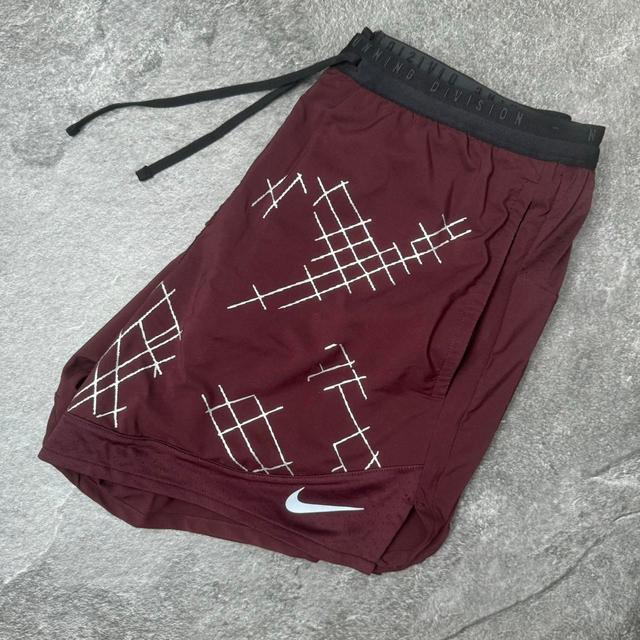 Nike Men's Shorts - Burgundy/Red - S on Productcaster.