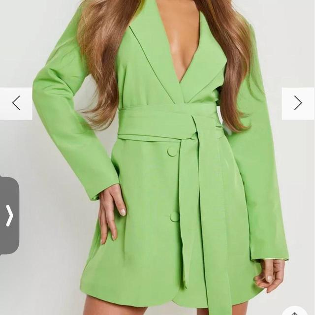 Boohoo Women's Blazer Dress - Green - 8 on Productcaster.