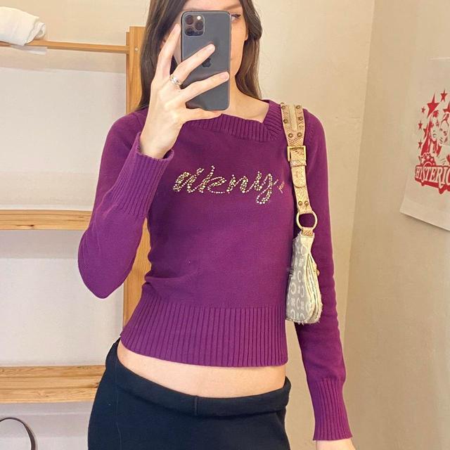 DKNY Women's Jumper - Purple - 6 on Productcaster.