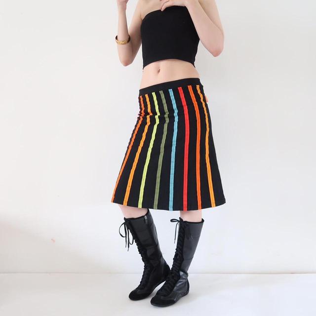 Vintage Women's Party Skirt - Black/Multi - UK 8 on Productcaster.