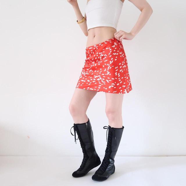 Topshop Women's Party Skirt - Red/White - S on Productcaster.