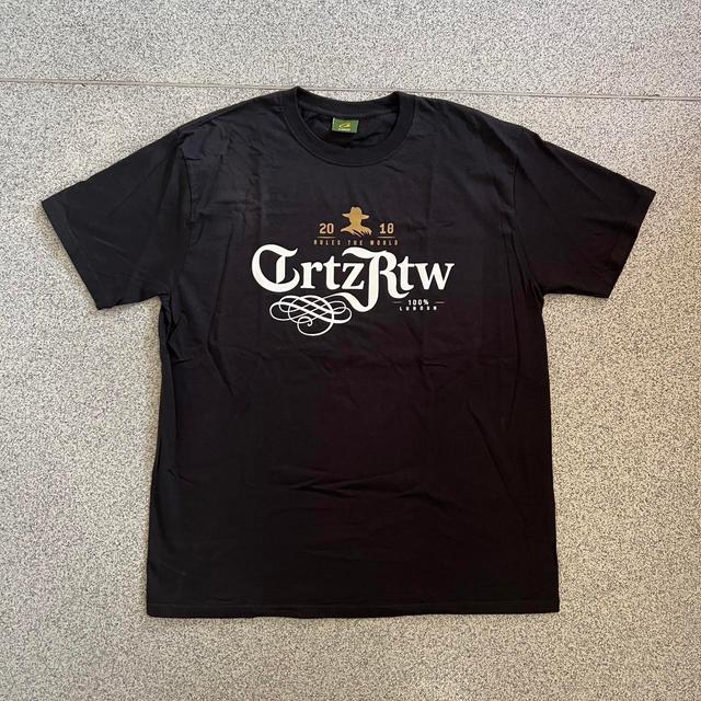 Corteiz Men's T-shirt - Black/White - L on Productcaster.