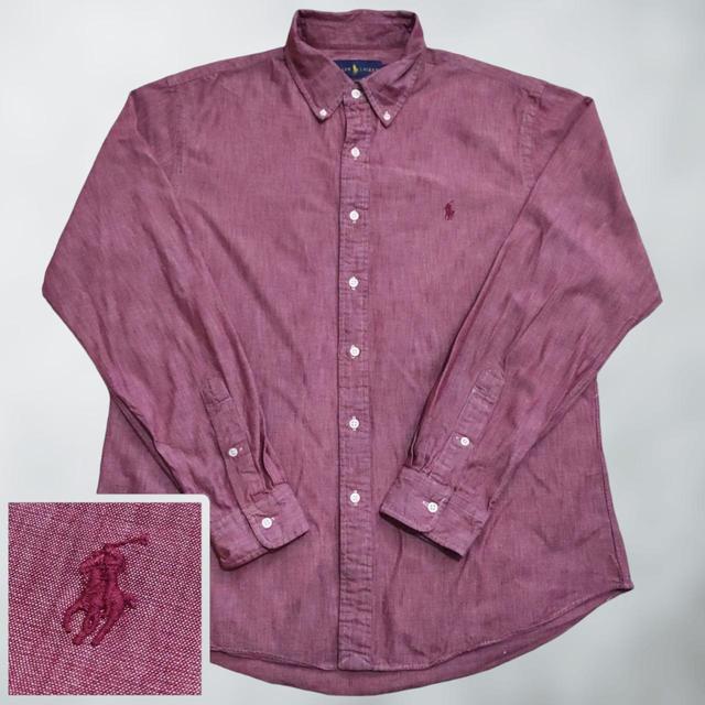 Ralph Lauren Men's Shirt - Red/Burgundy - XL on Productcaster.