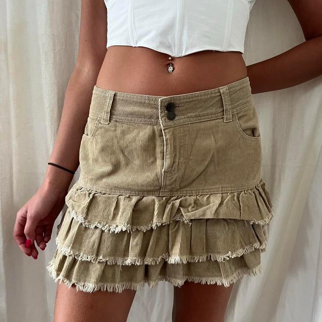 Women's Skirt - Tan/Cream - UK 12 on Productcaster.