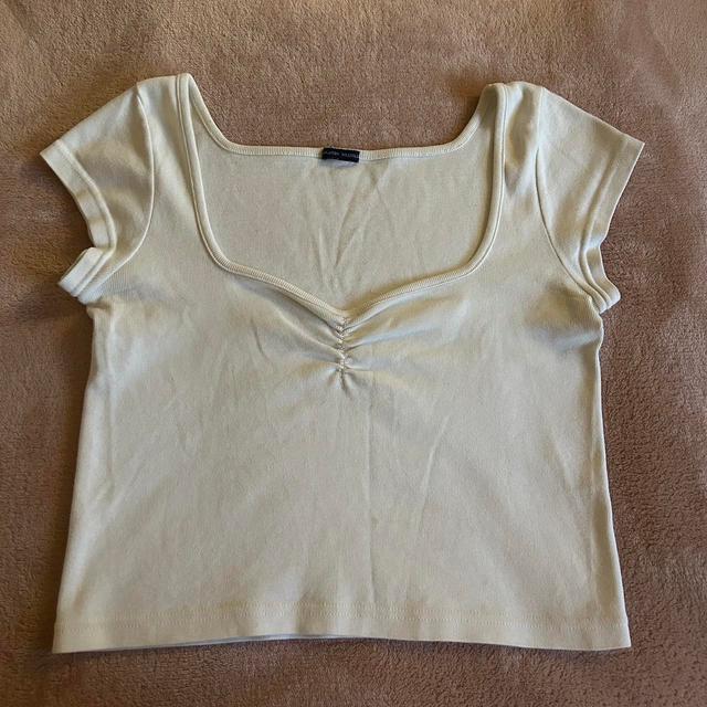 Brandy Melville Women's T-shirt - Cream - One size on Productcaster.