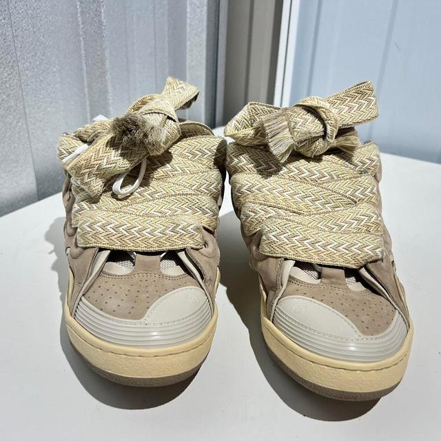 Lanvin Men's Trainers - Tan/Cream on Productcaster.