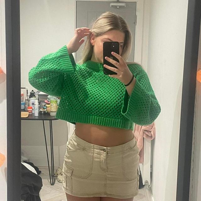 H&M Women's Jumper - Green - S on Productcaster.