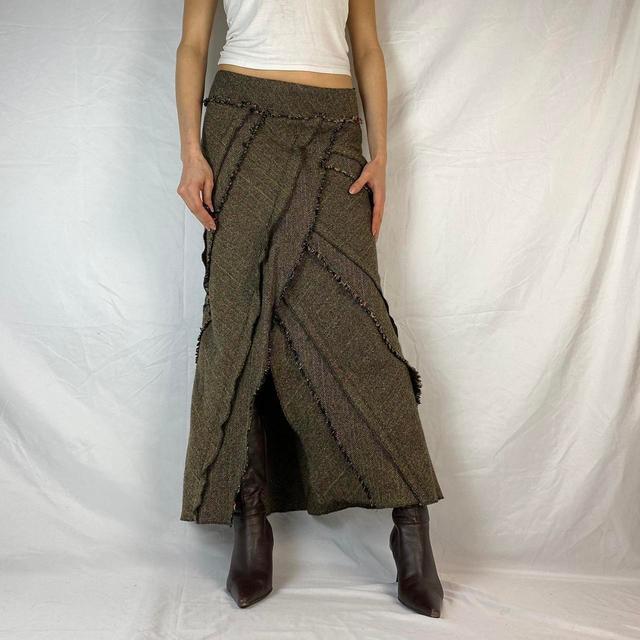 Vintage Women's Maxi Skirt - Brown - UK 8 on Productcaster.