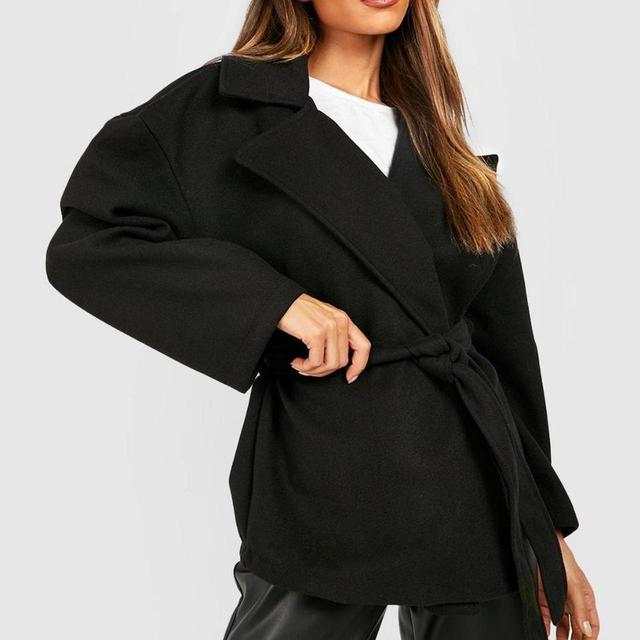 Boohoo Women's Going out Coat - Black - UK 8 on Productcaster.