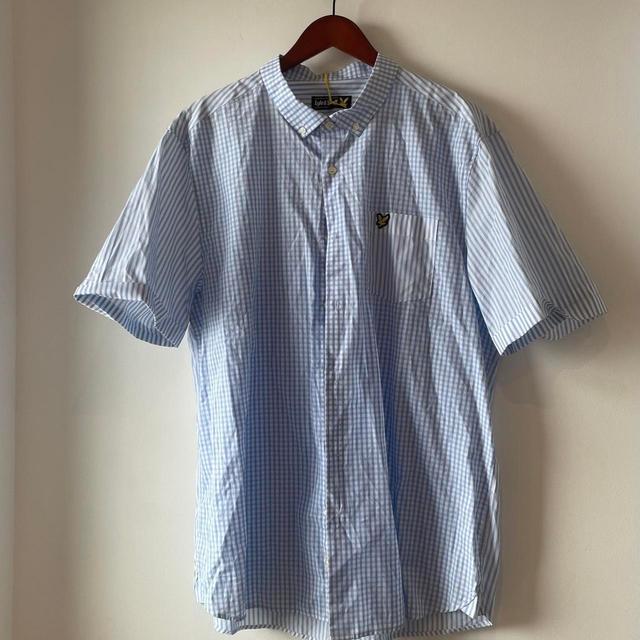 Lyle & Scott Men's Shirt - Blue/White - XXL on Productcaster.