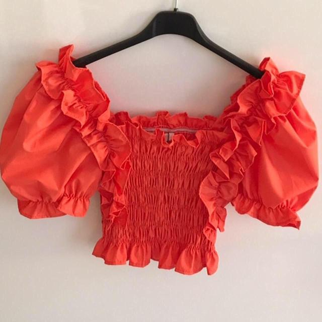 Designer Women's Crop top - Orange - S on Productcaster.