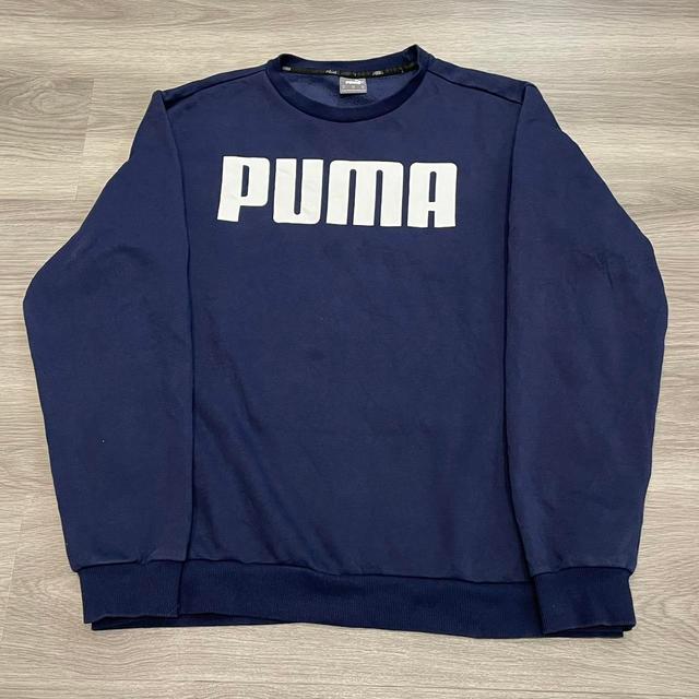 Puma Men's Sweatshirt - Blue - XL on Productcaster.