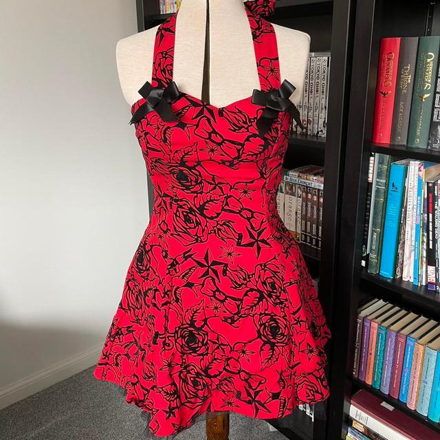 Hell Bunny Women's Dress - Red/Black - 8 on Productcaster.