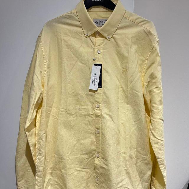 Original Penguin Men's Shirt - Yellow - L on Productcaster.