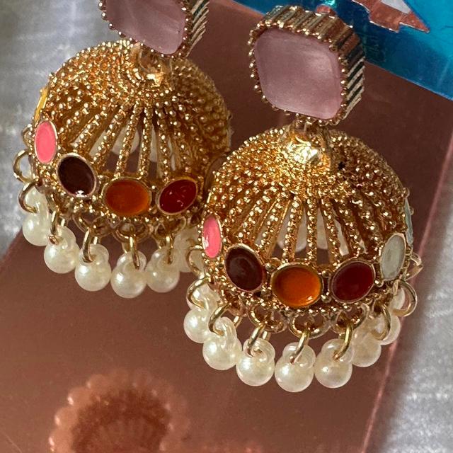 Women's Earrings - Gold/Multi on Productcaster.