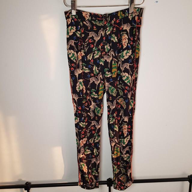 Zara Women's Slim Printed Trousers - Multi - S on Productcaster.