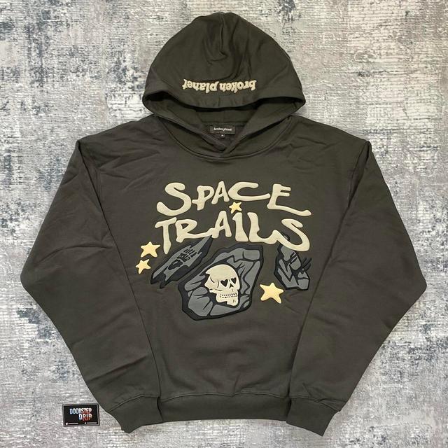 Broken Planet Men's Hoodie - Grey/Cream - XL on Productcaster.