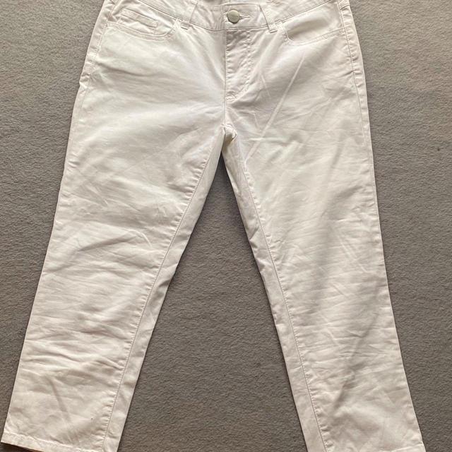 Preloved Women's Capri Trousers - White - UK 12 on Productcaster.