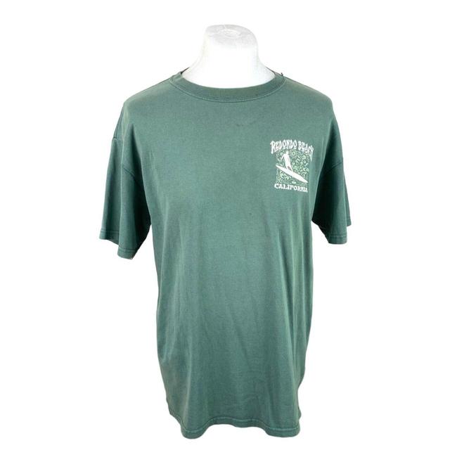 Vintage Men's T-shirt - Green - L on Productcaster.