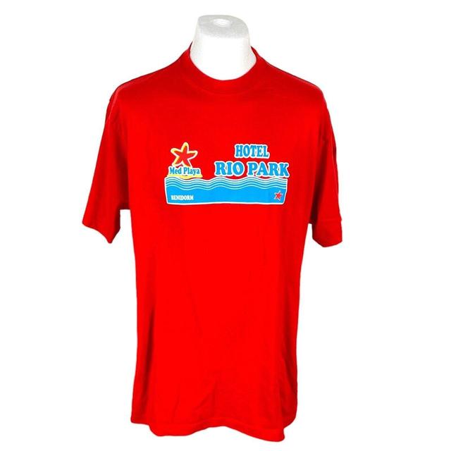 Vintage Men's T-shirt - Red - XXL on Productcaster.