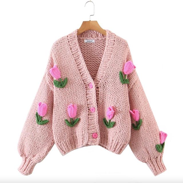 Women's Cardigan - Multi/Pink - One size on Productcaster.