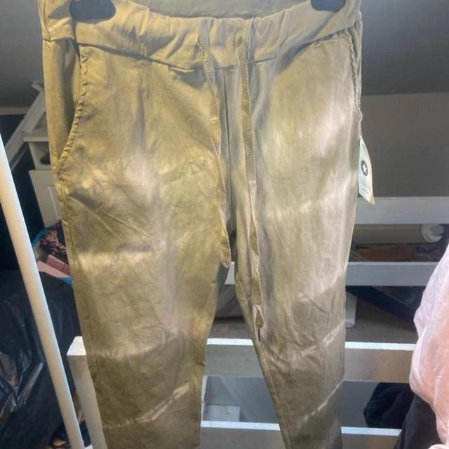 Women's Bleached Trousers - Khaki/Green - UK 10 on Productcaster.