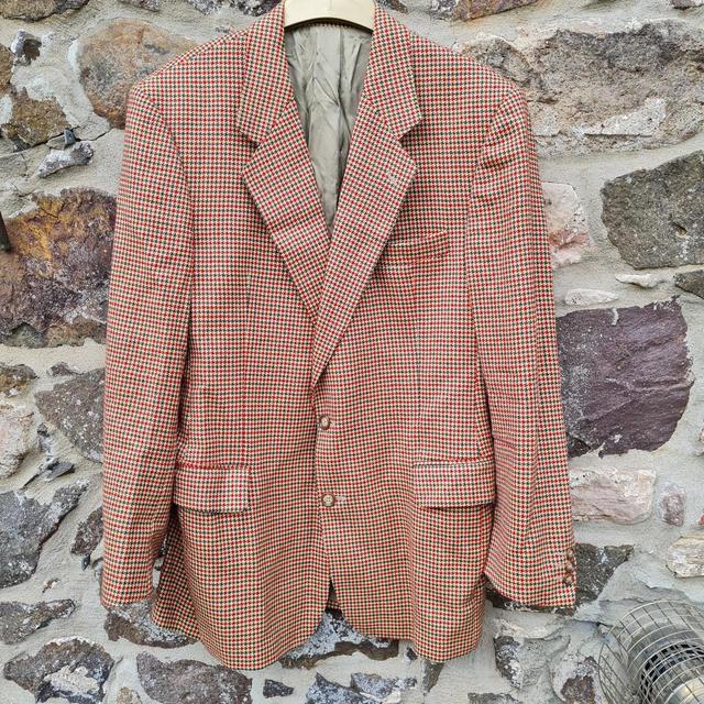 Vintage Men's Tailored jacket - Yellow/Multi - XL on Productcaster.