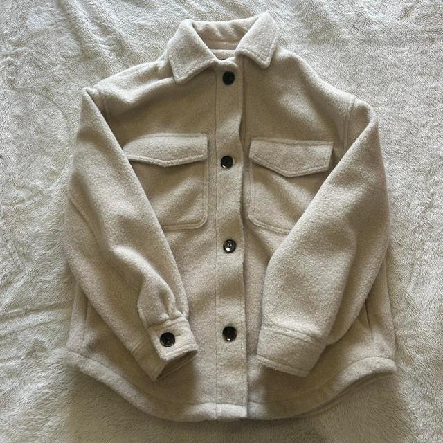 Bershka Women's Jacket - Cream/Tan on Productcaster.