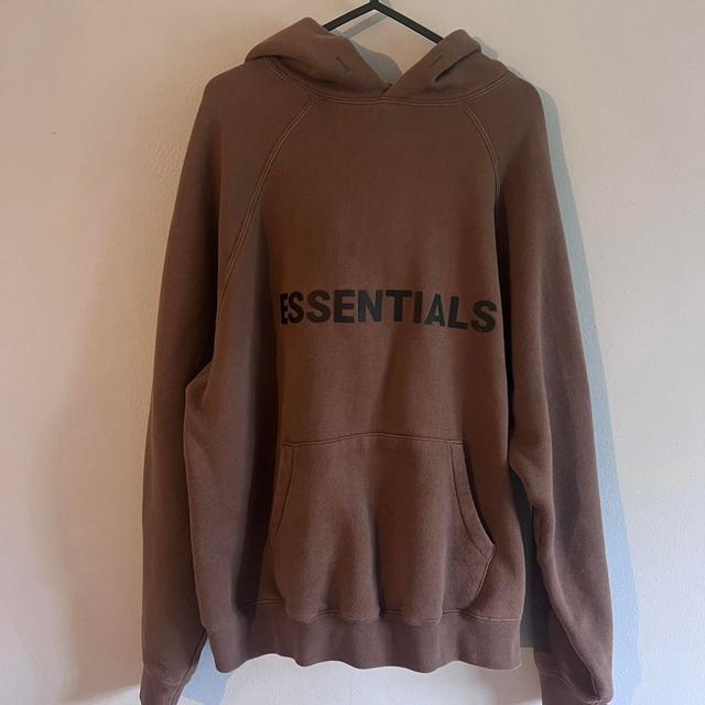 Essentials Men's Hoodie - Brown - M on Productcaster.