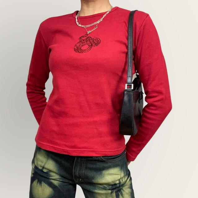 Vintage Women's Top - Red - S on Productcaster.