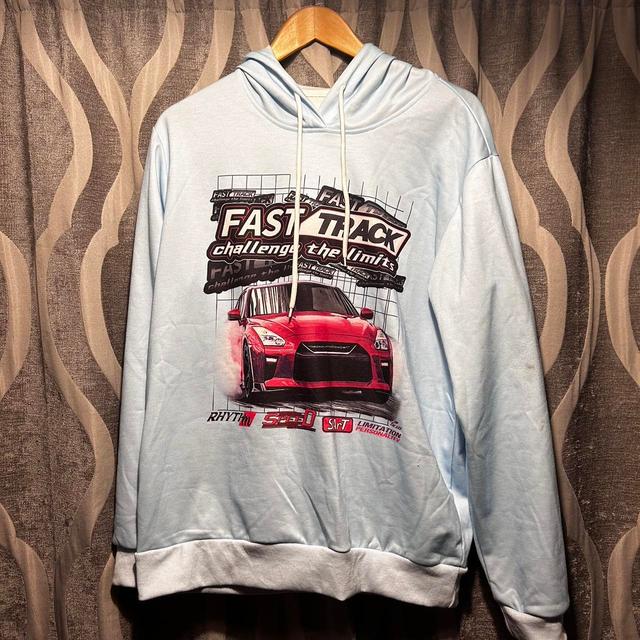 Deadstock Men's Hoodie - Blue/Pink - L on Productcaster.