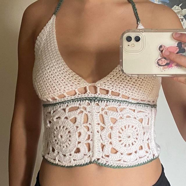 Handmade Women's Crop top - White - 8 on Productcaster.