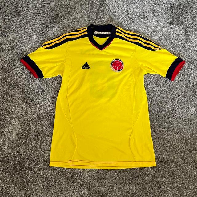 Adidas Men's T-shirt - Yellow/Red - S on Productcaster.