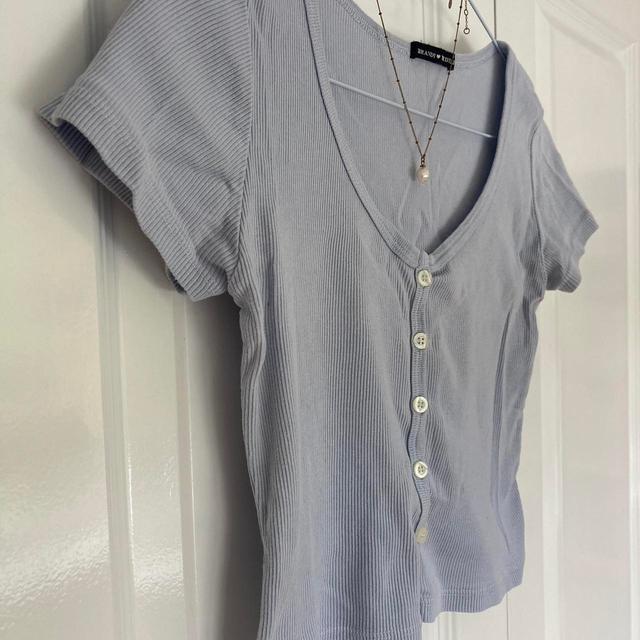 Brandy Melville Women's T-shirt - Blue/Purple - S on Productcaster.