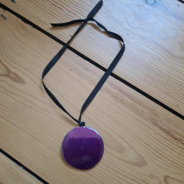 Vintage Women's Necklace - Black/Purple on Productcaster.