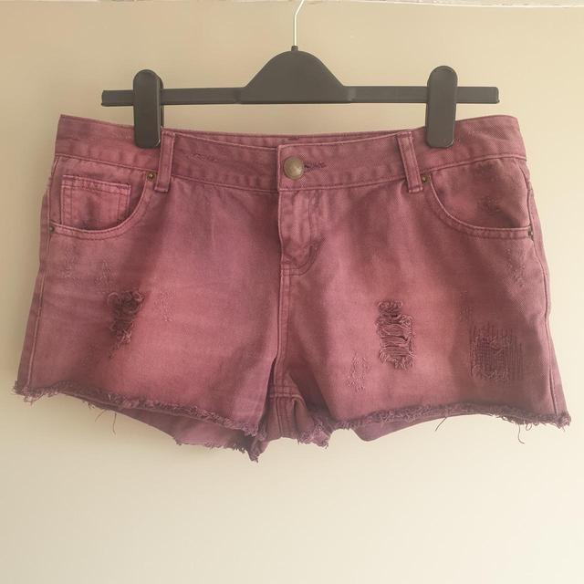 Vintage Women's Shorts - Burgundy - UK 14 on Productcaster.