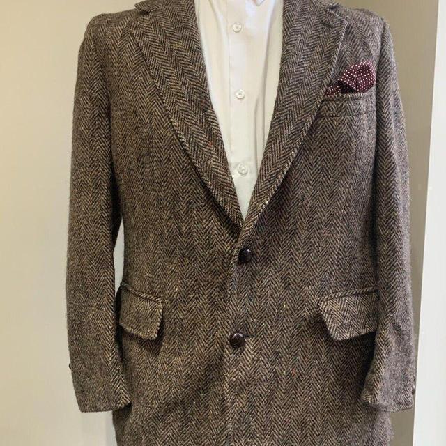 Harris Tweed Men's Coat - Brown - L on Productcaster.