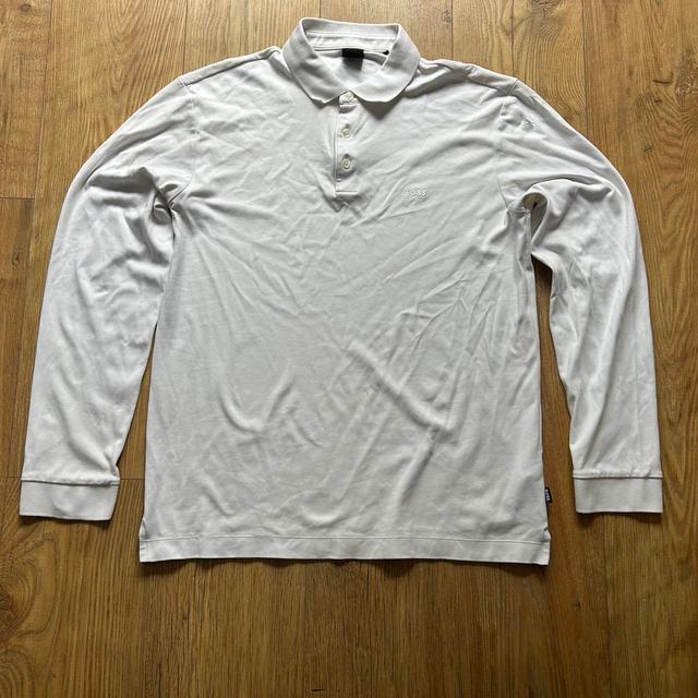 BOSS Men's Polo shirt - White - L on Productcaster.