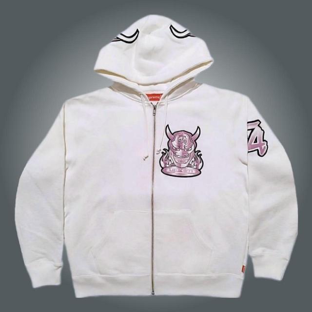 Supreme Men's Hoodie - White/Pink - S on Productcaster.